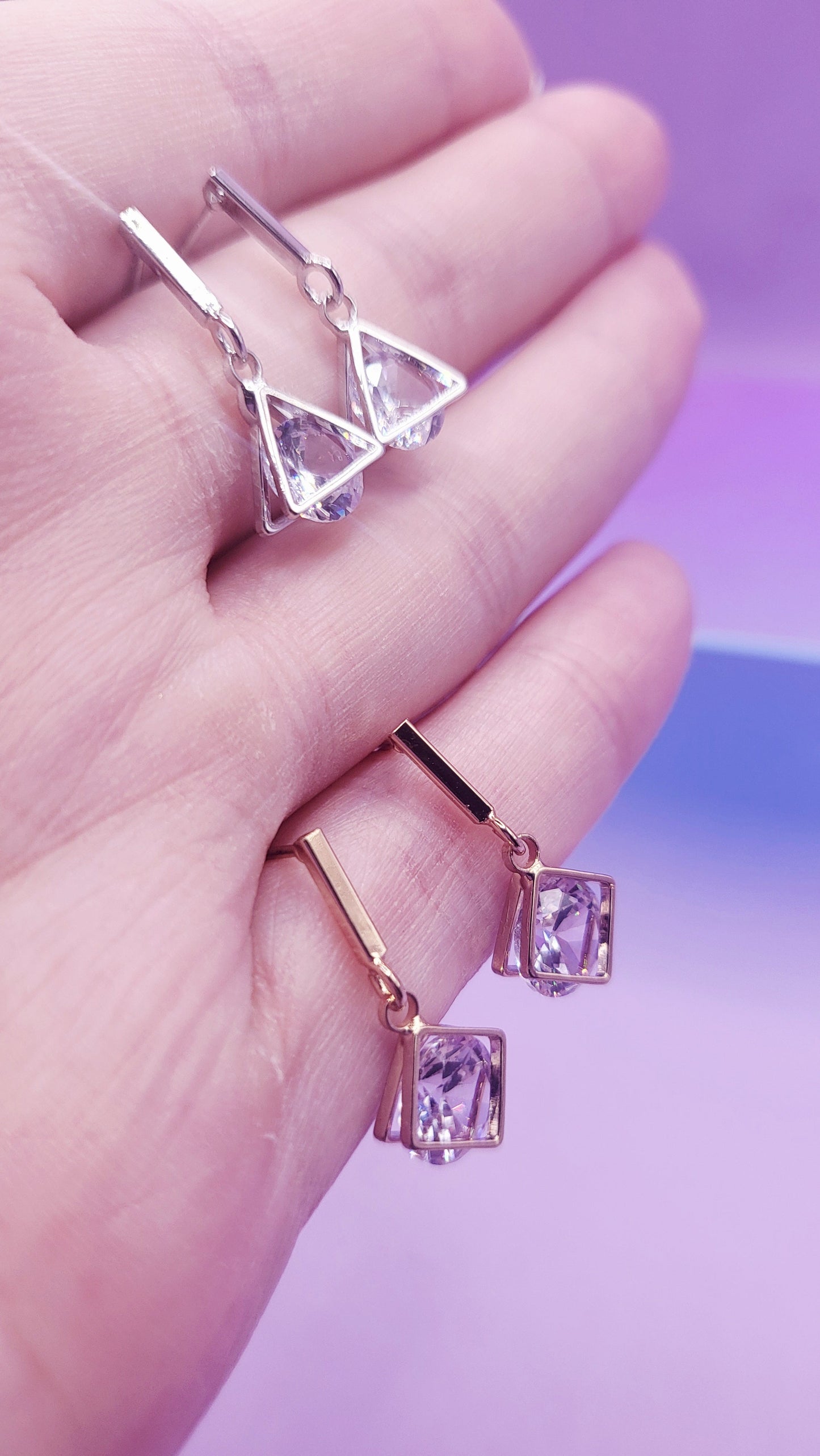 Prism Crystal Stud Earring