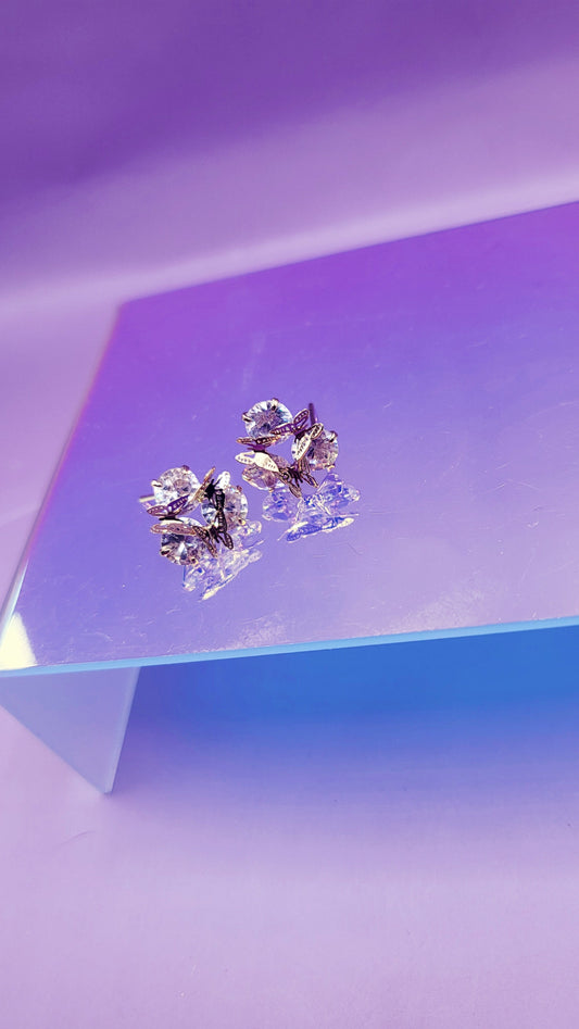 Butterfly Crystal Stud Earrings