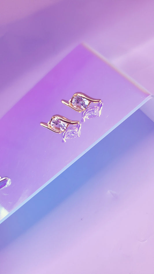Luxe Pear Shape Crystal Stud Earrings
