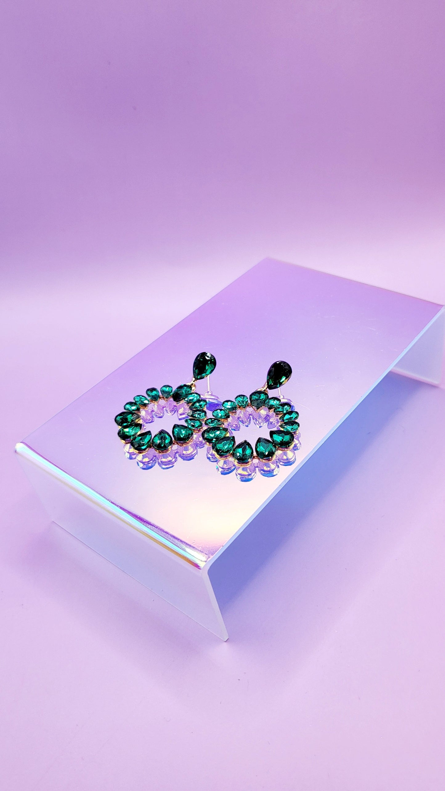Disc Crystal Drop and Dangle Earrings