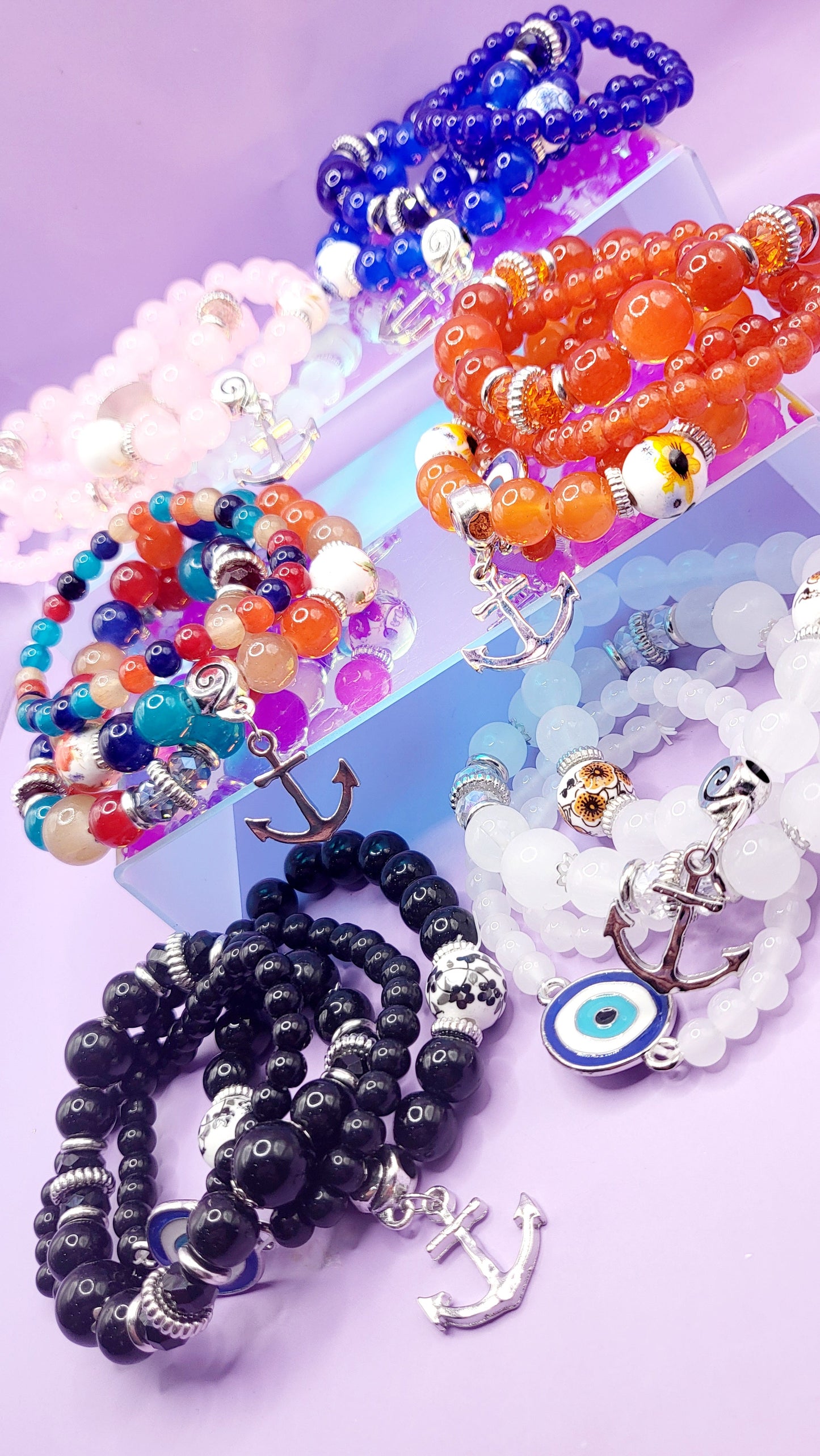 Charm Ceramic Beaded Bracelet Set