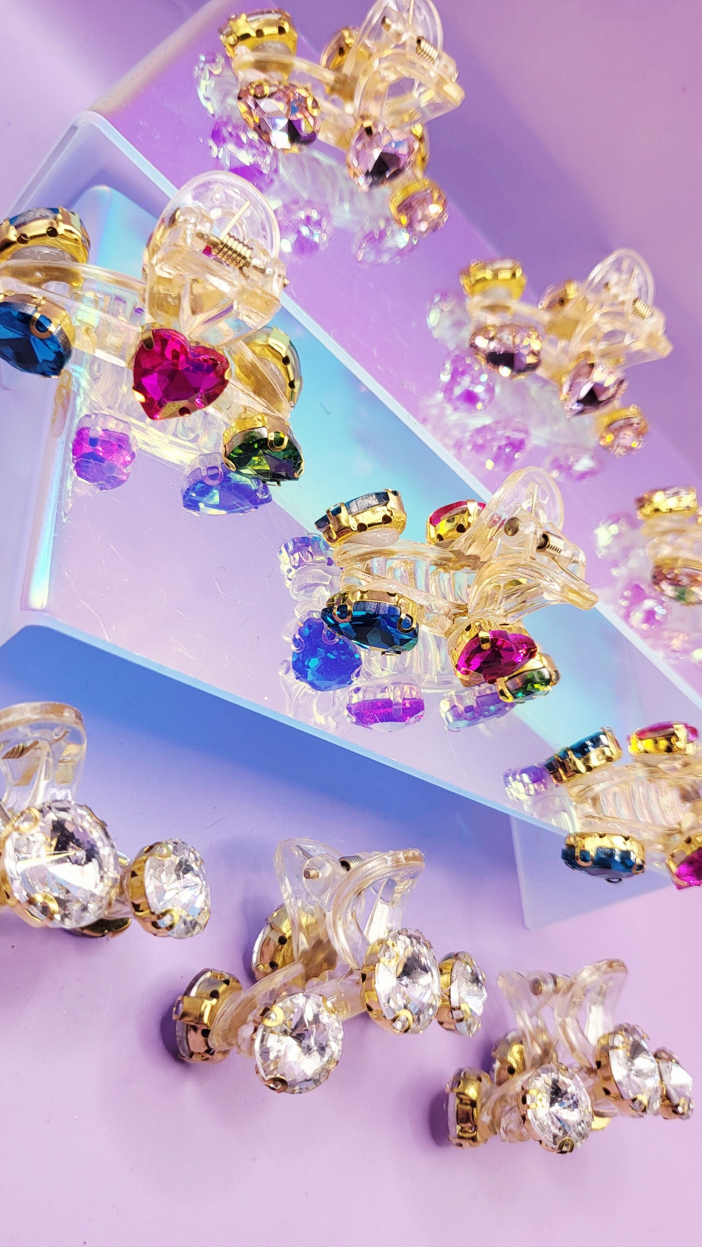 Crystal Luxe Rainbow Hair Clip