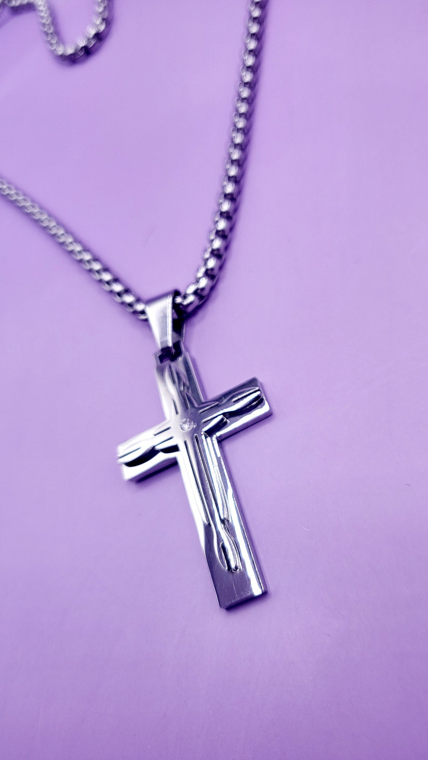 Faith Silver Cross Necklace