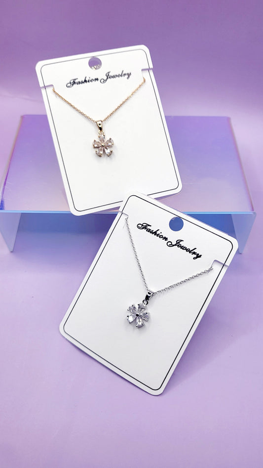 Flower Crystal Necklace