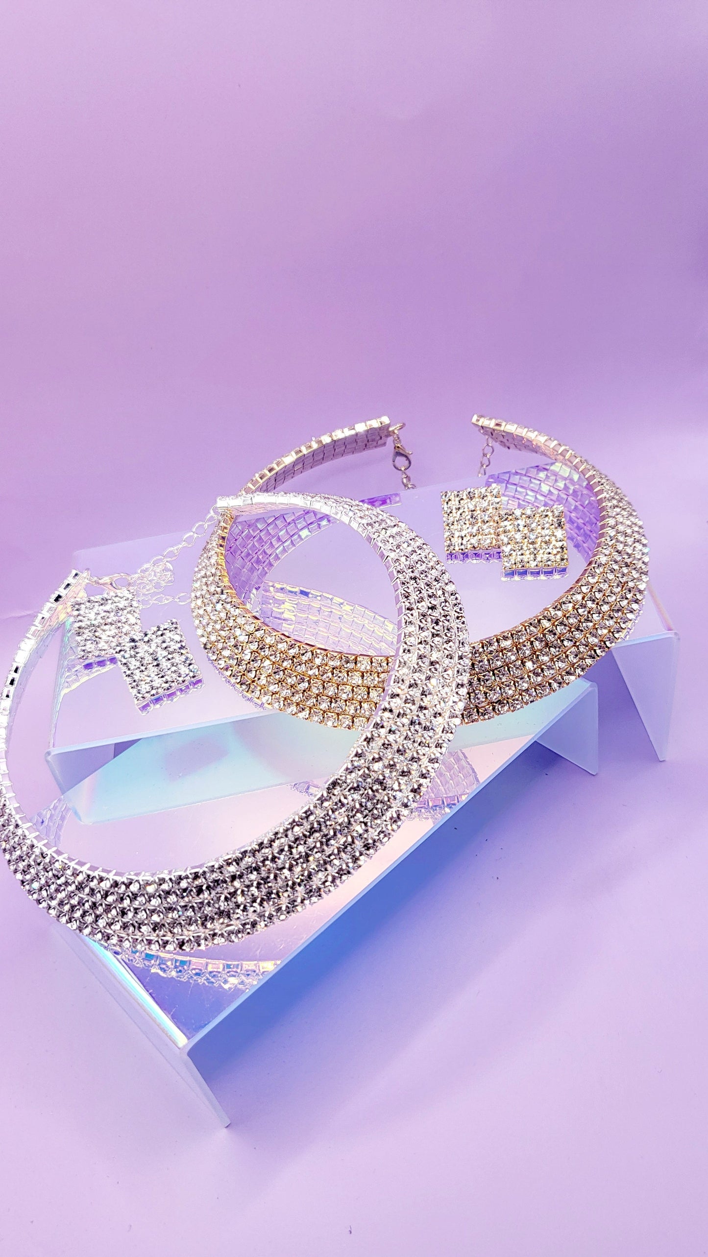 Starlit Glam Choker And Earrings