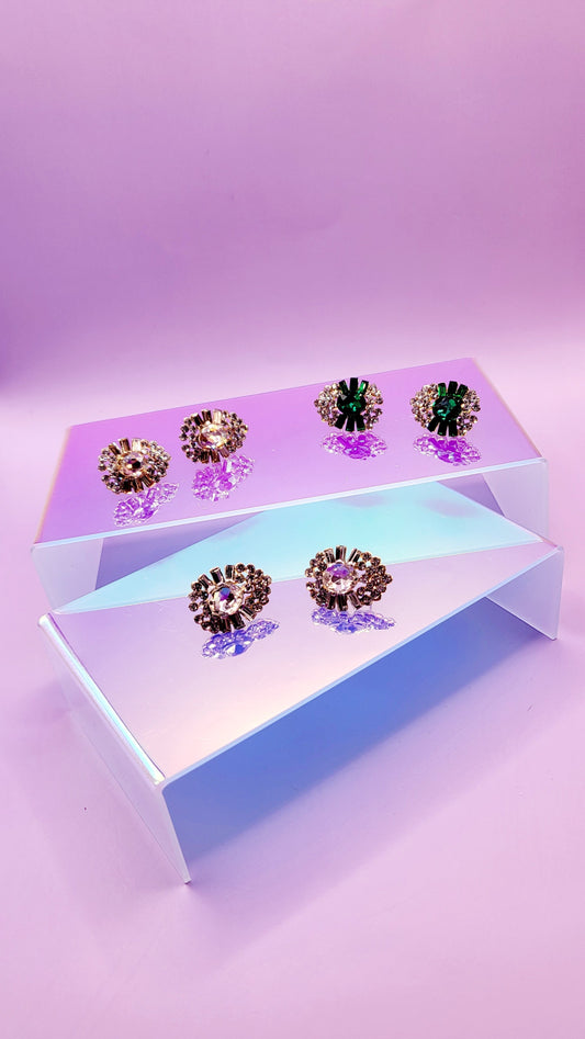 Glam Crystal Stud Earrings