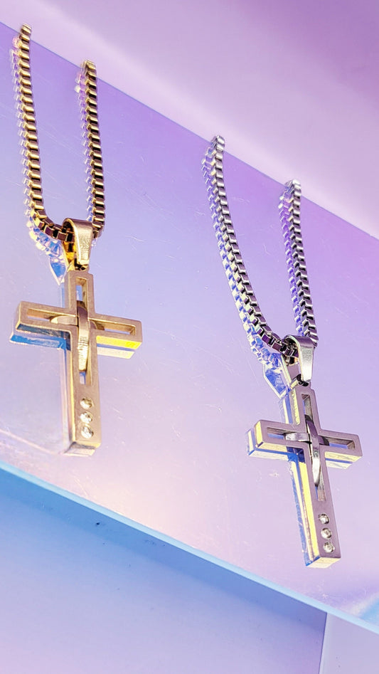 Cut Out Cross Necklace