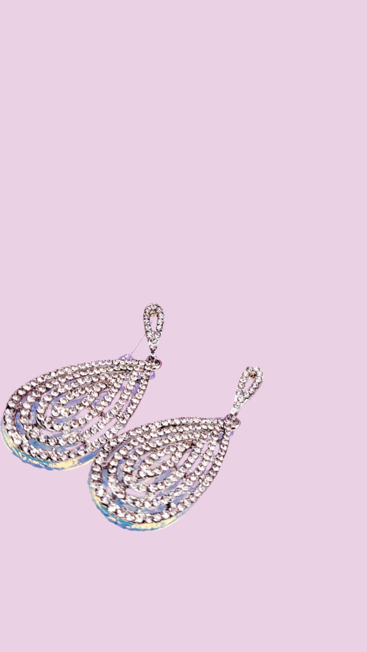 Layered Loop Crystal Drop and Dangle Earrings