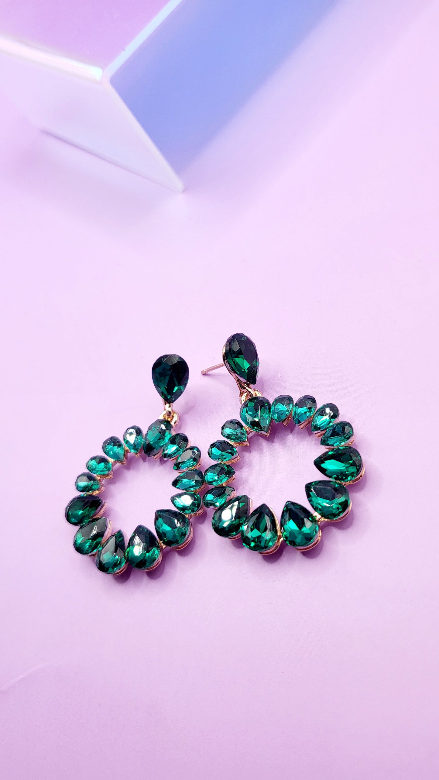 Disc Crystal Drop and Dangle Earrings
