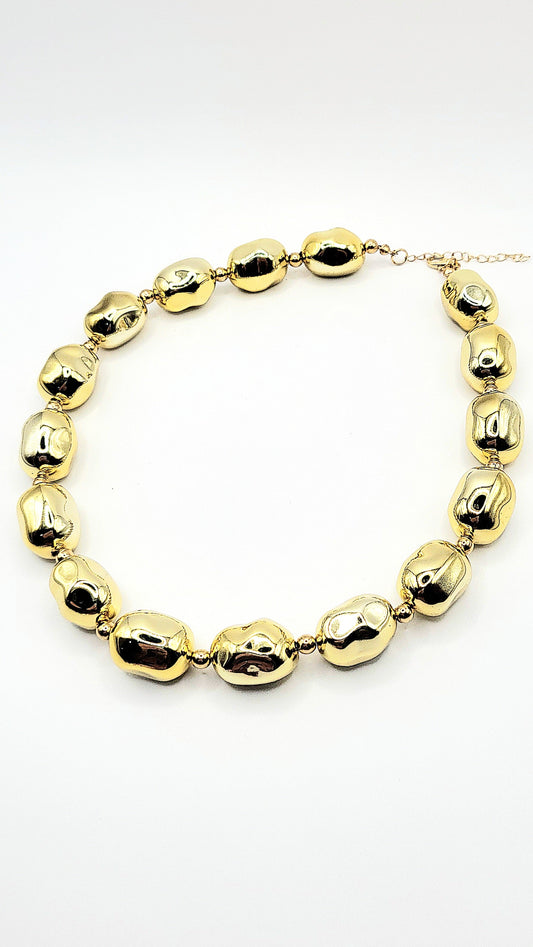 Melted Bubble Chain Link Necklace