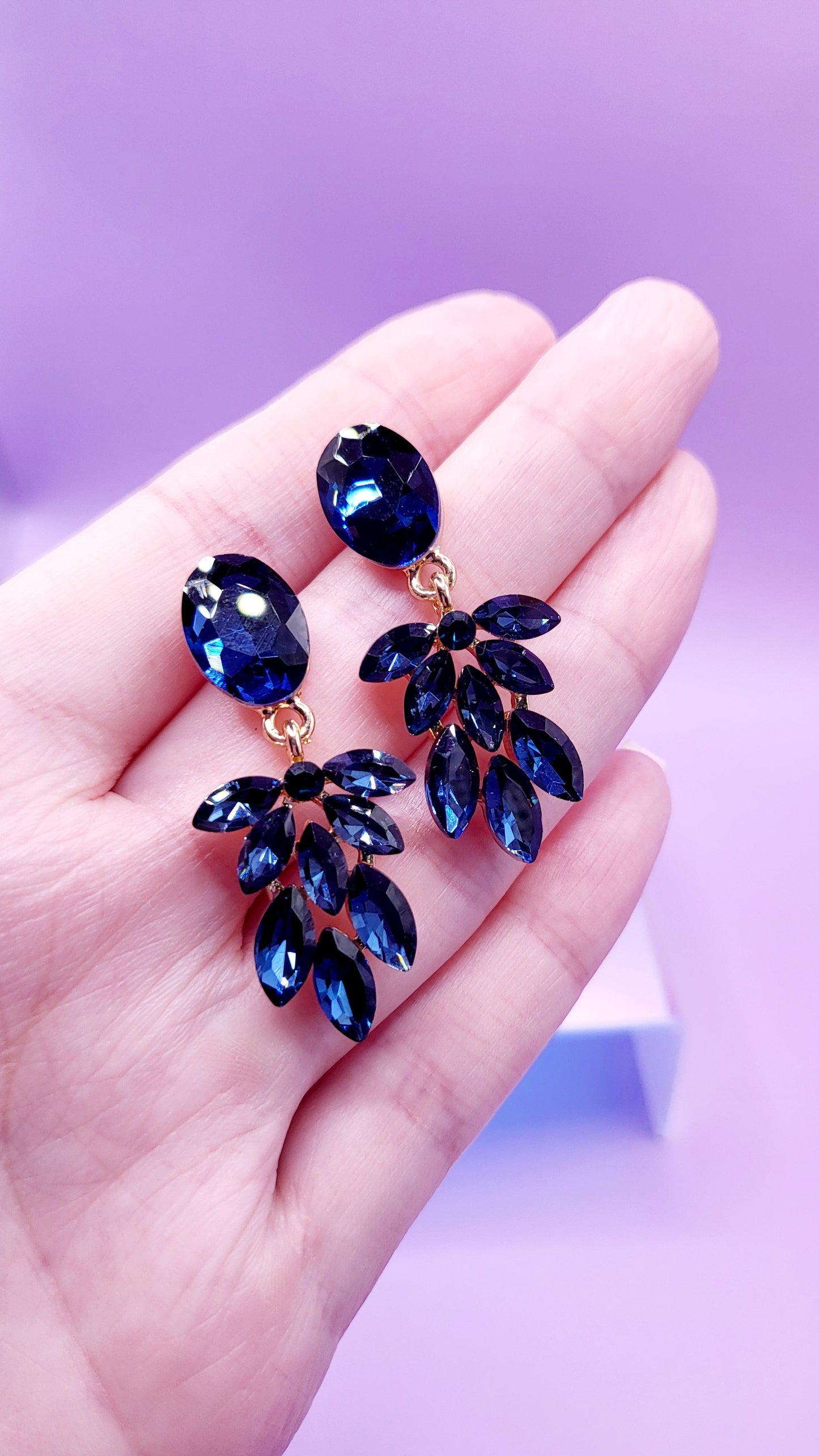 Glossy Crystal Drop and Dangle Earrings