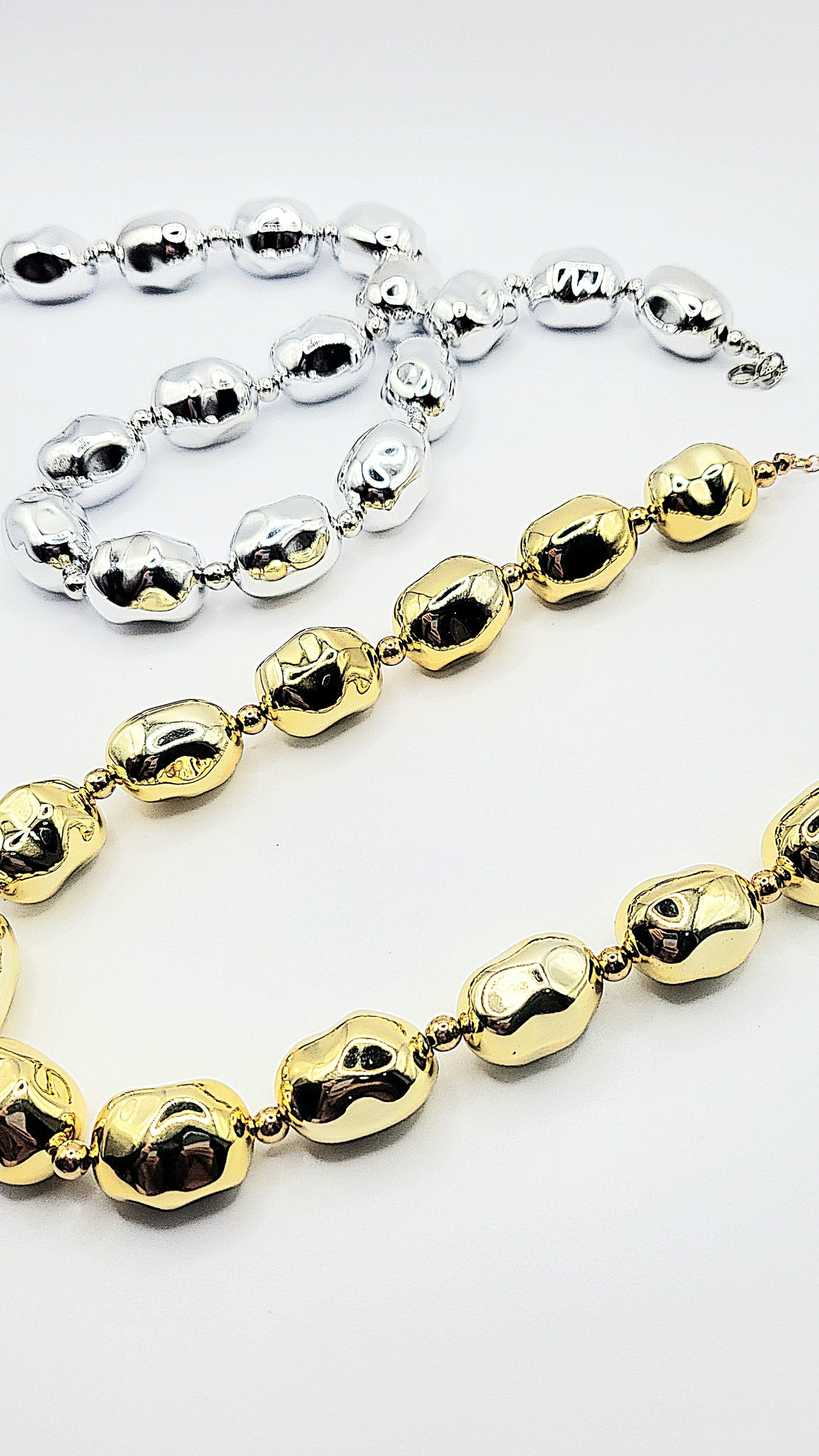 Melted Bubble Chain Link Necklace