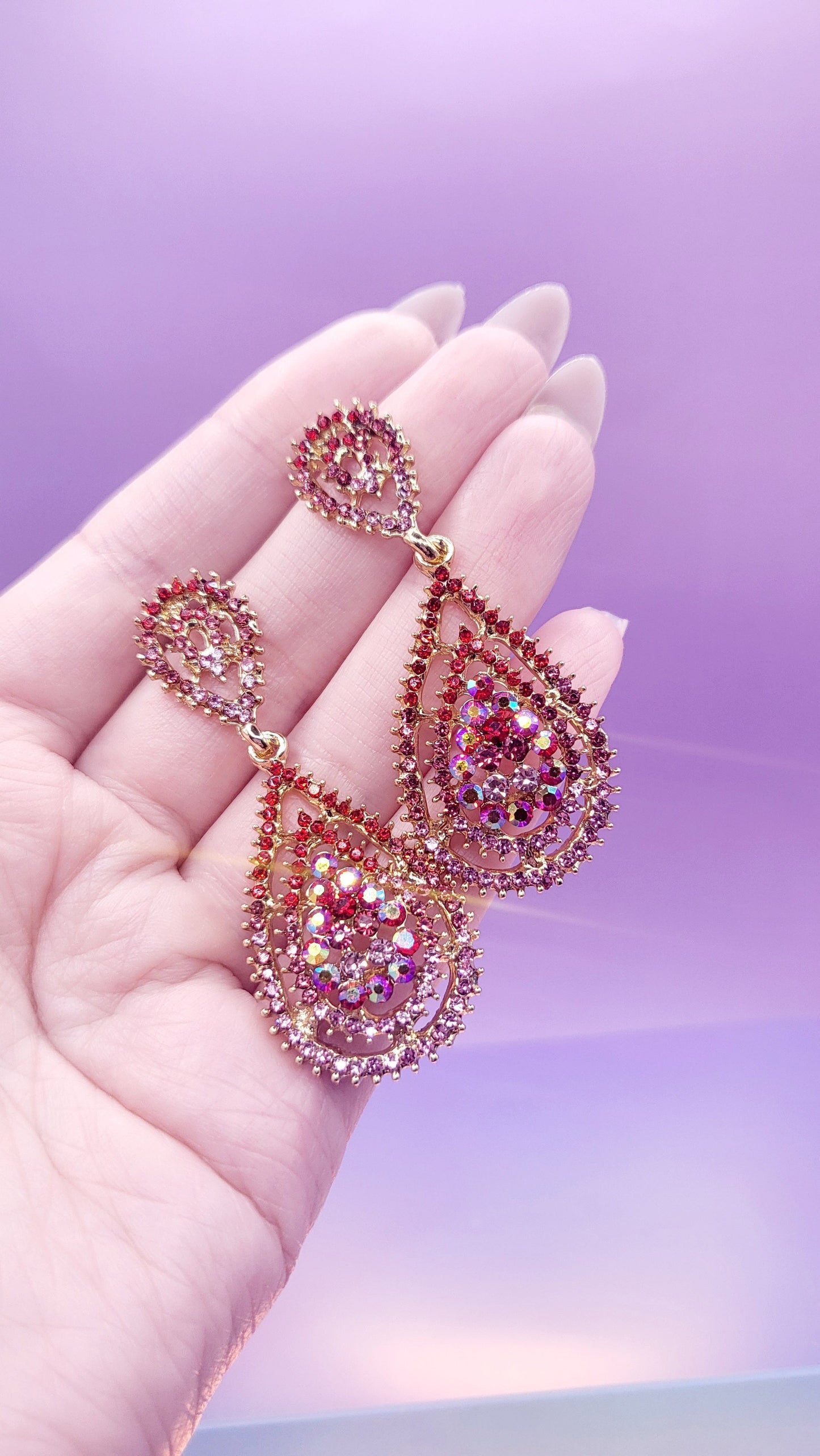 Luster Crystal Drop and Dangle Earrings