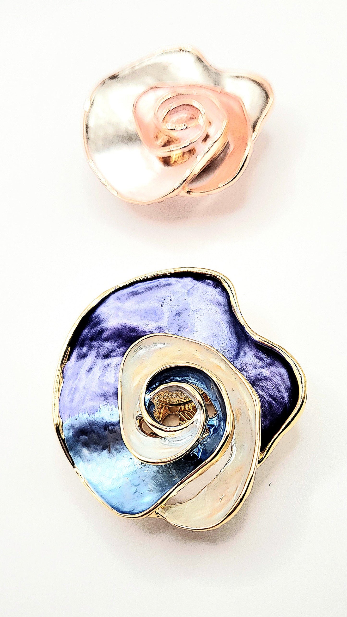 Abstract Magnetic Rose Brooch