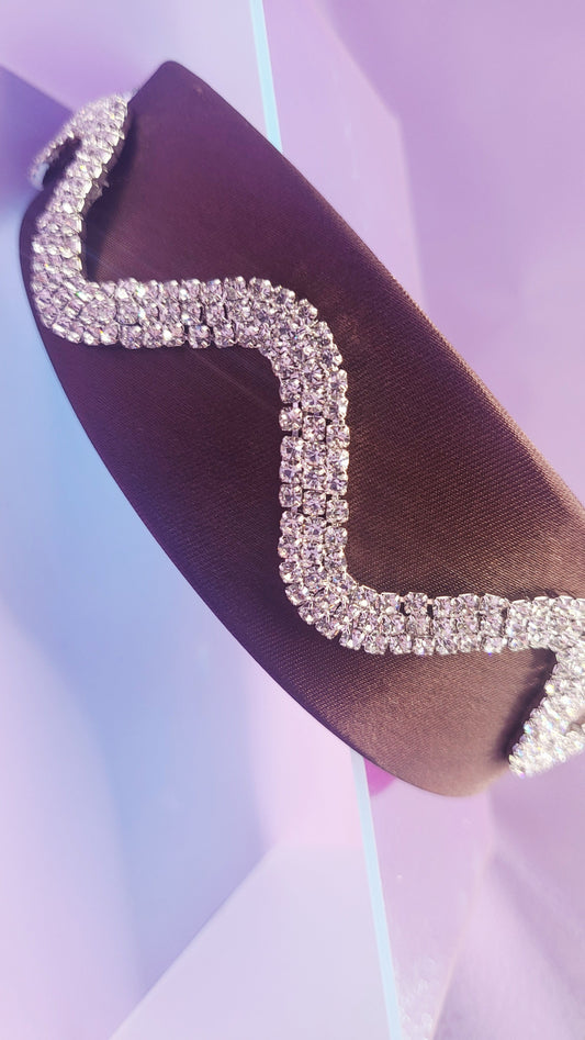 Wavey Crystal Hair band