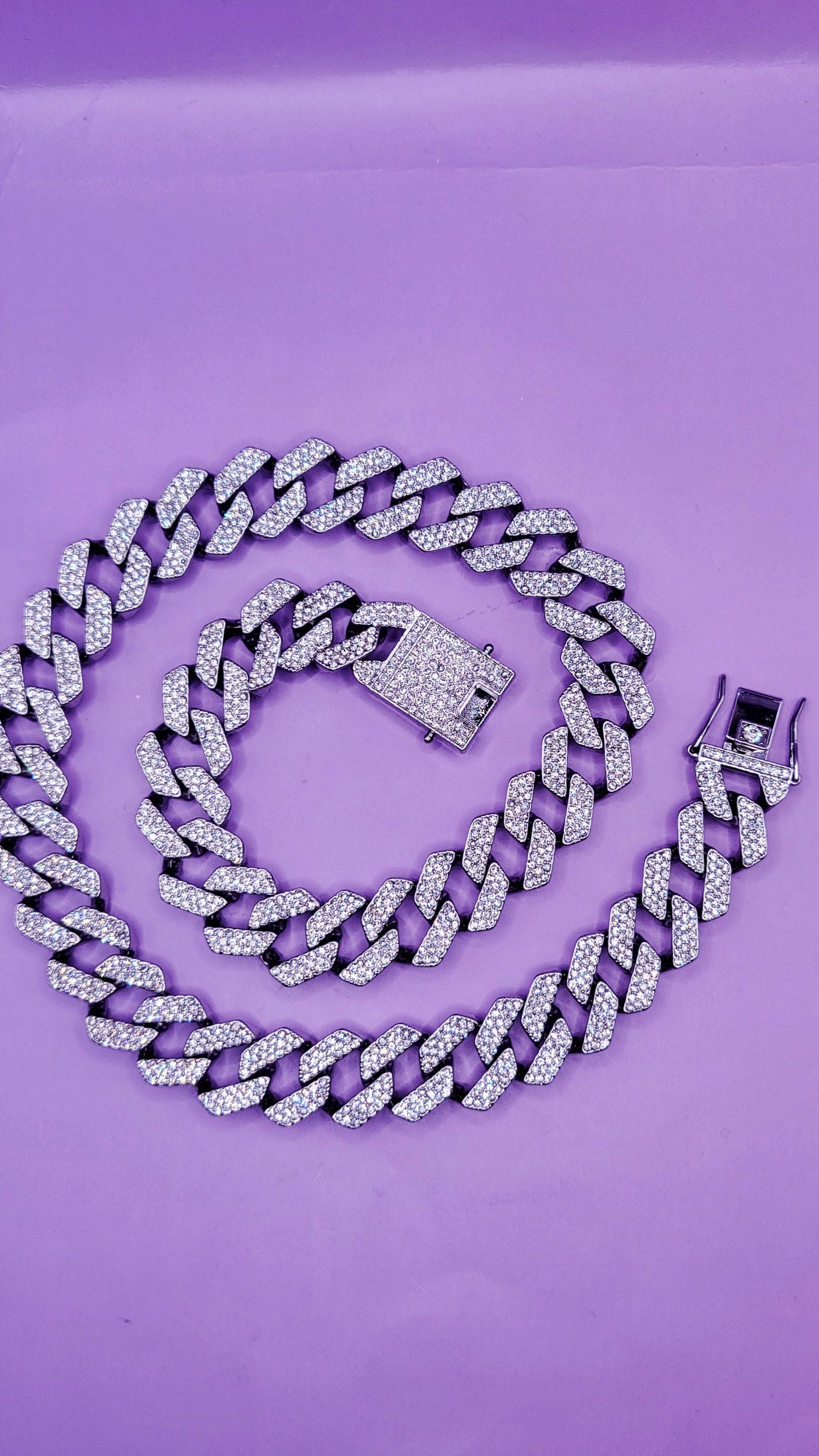 Iced Out Hip Hop Stainless Steel Link Necklace