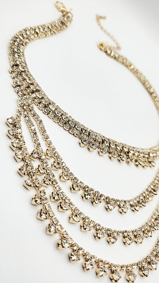 Layered Crystal Necklace