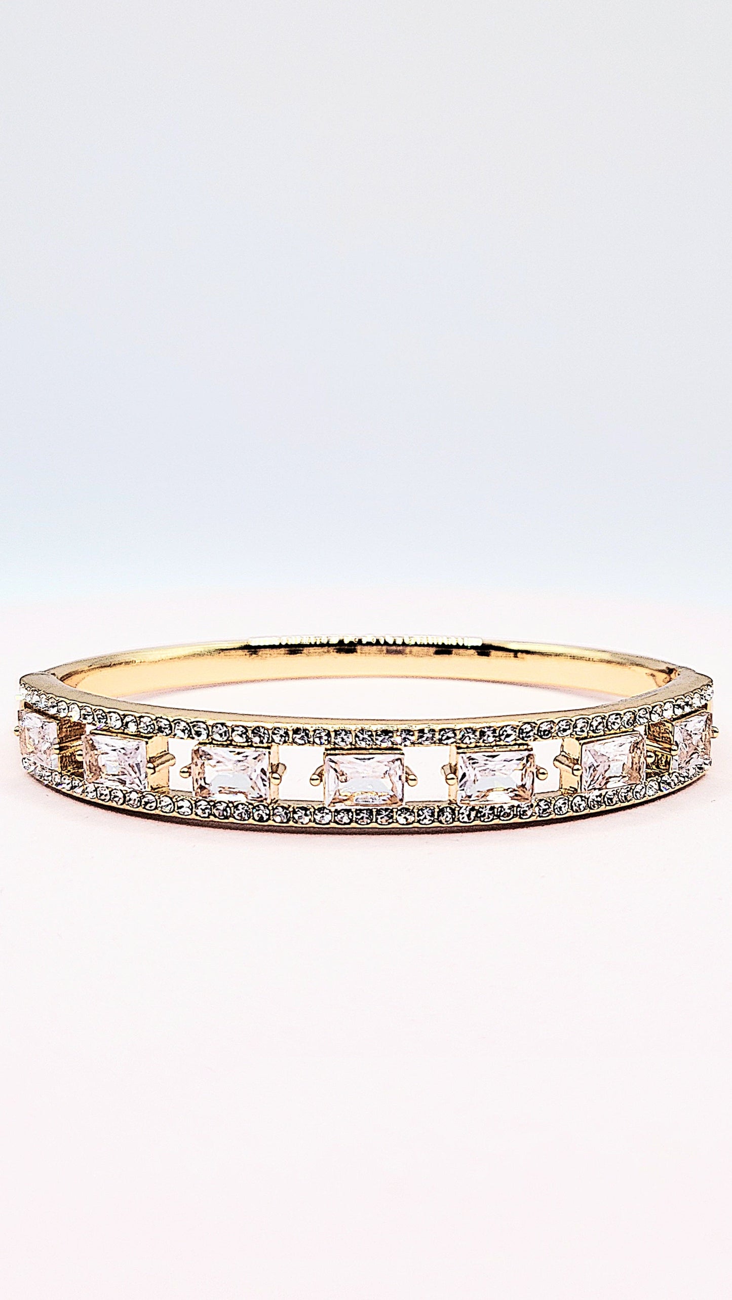 Crystal Stacking Bangles Stainless Steel