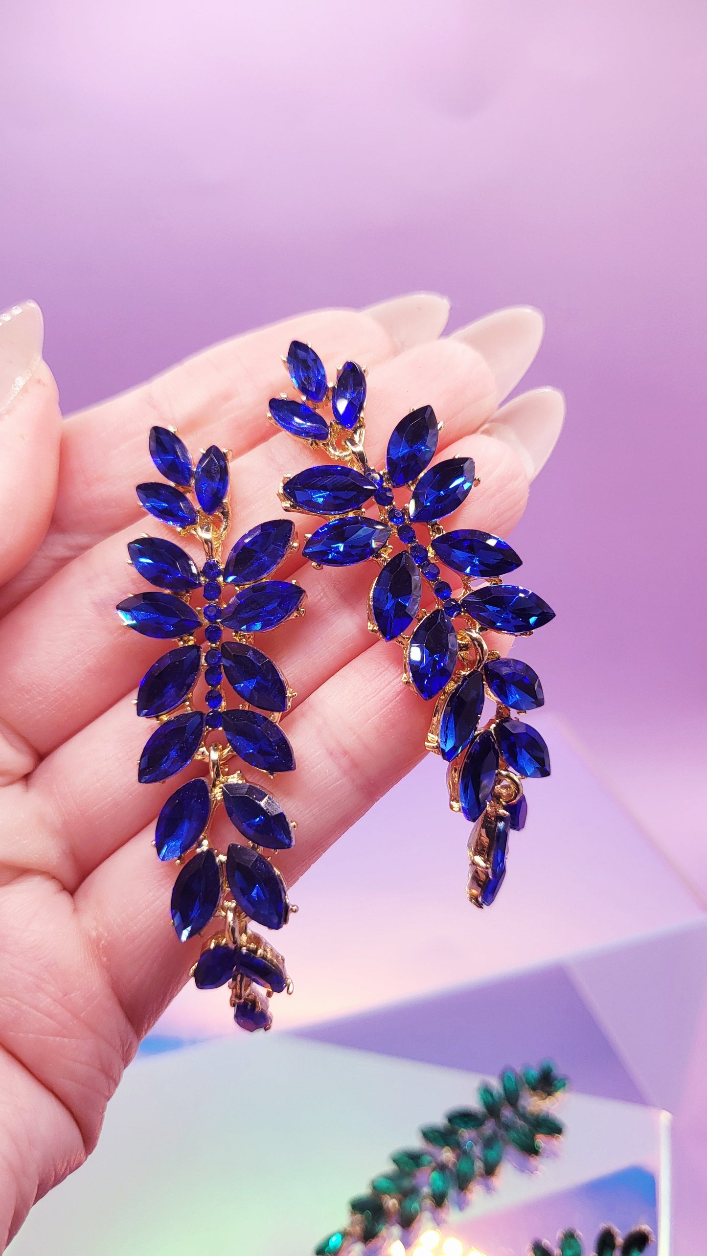 Dubai Crystal Drop and Dangle Earrings