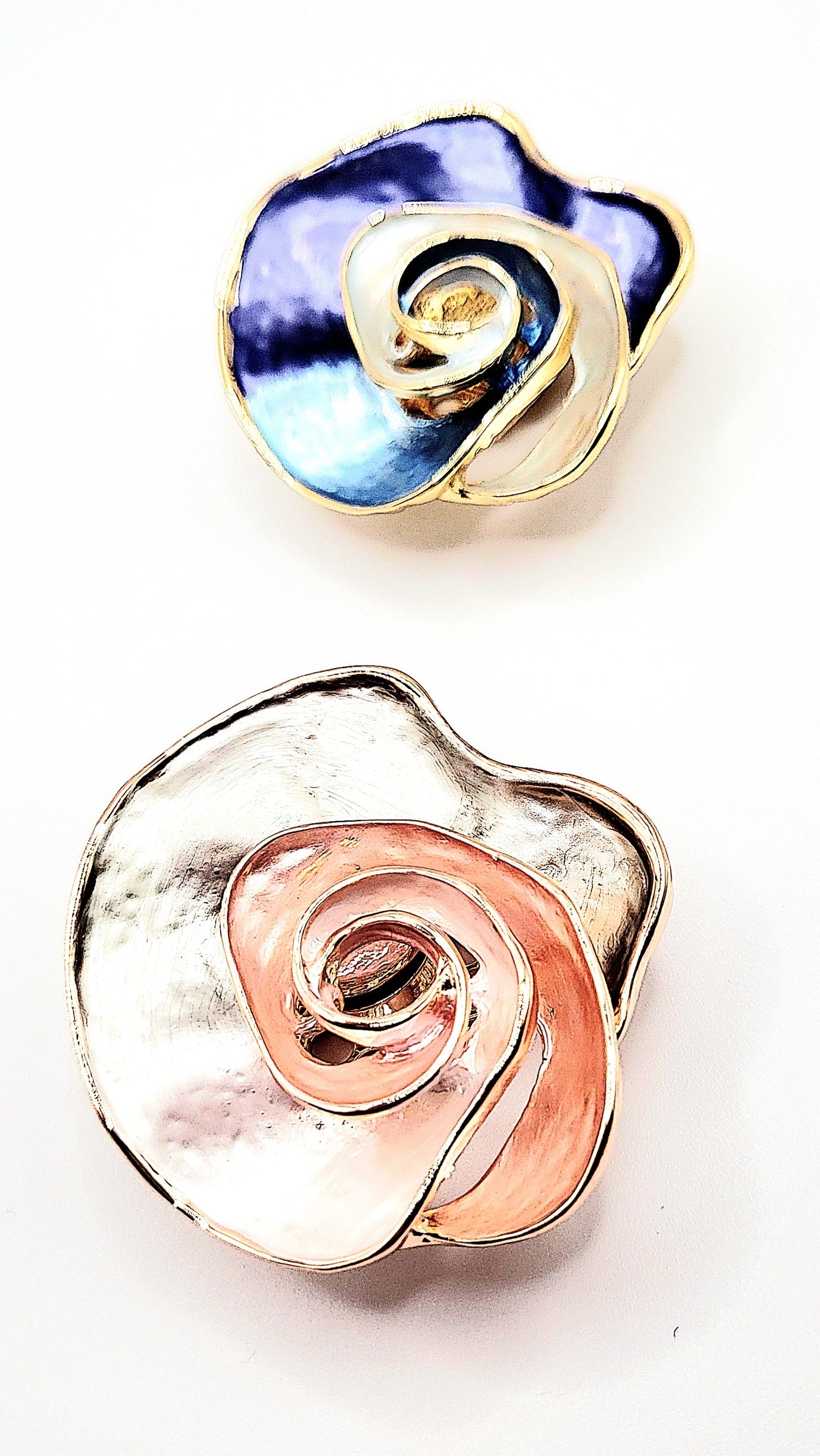 Abstract Magnetic Rose Brooch