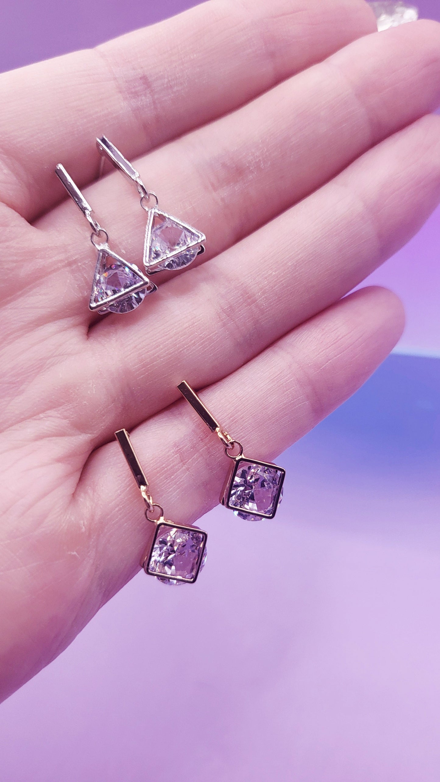 Prism Crystal Stud Earring