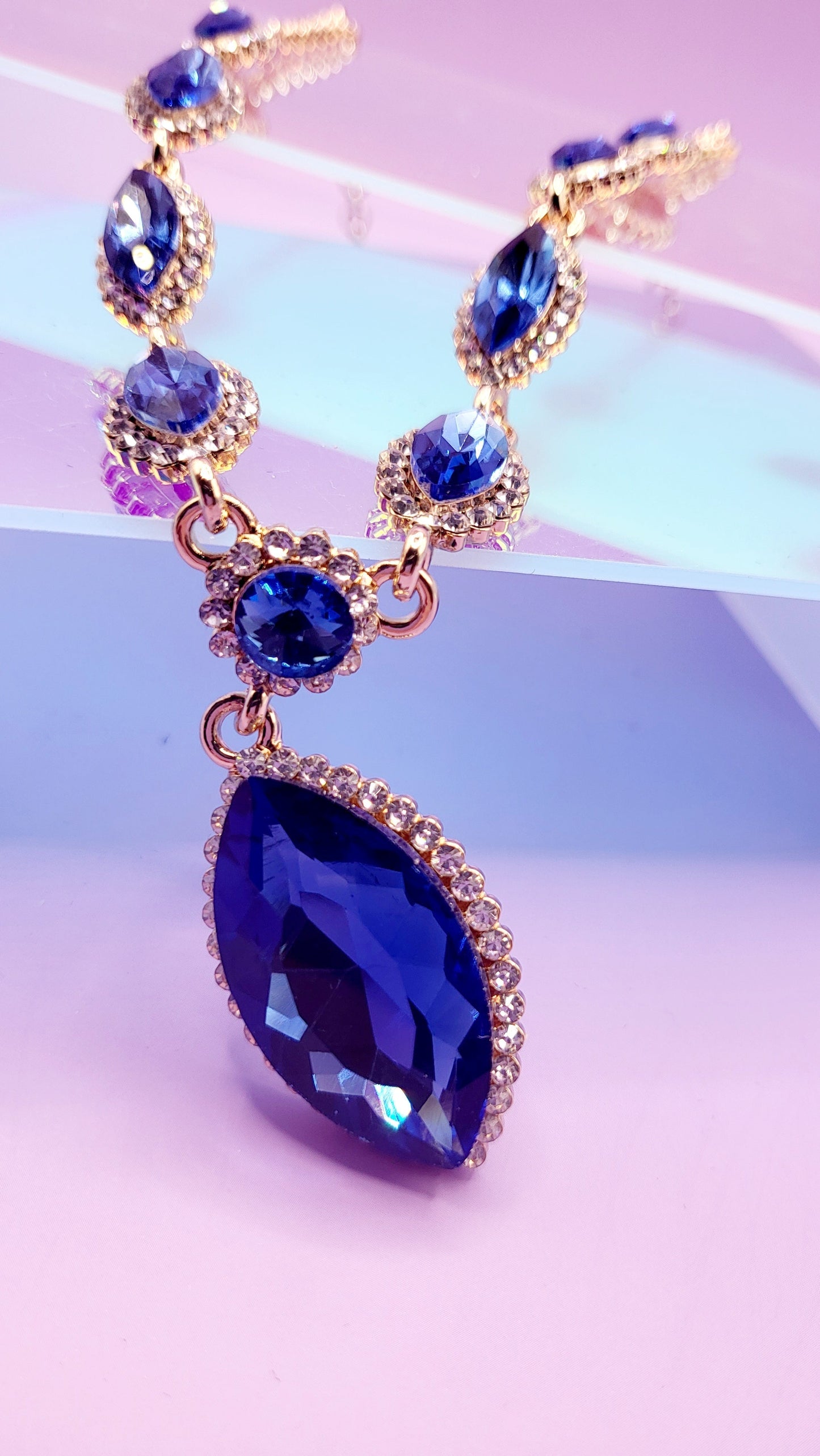 Luxe Crystal Duo Necklace & Earrings