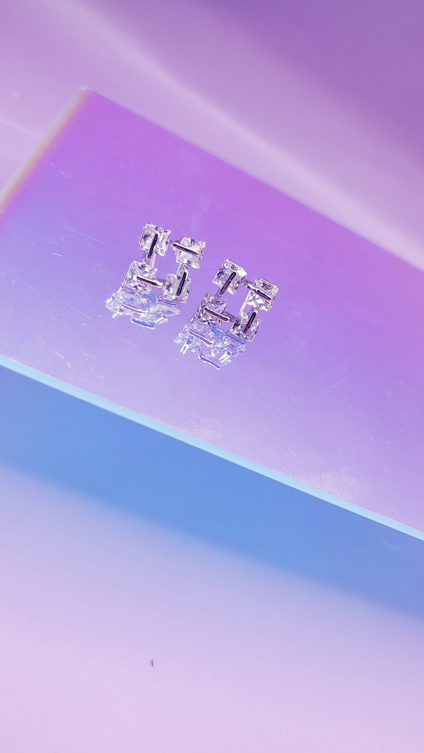Circle Crystal Stud Earrings