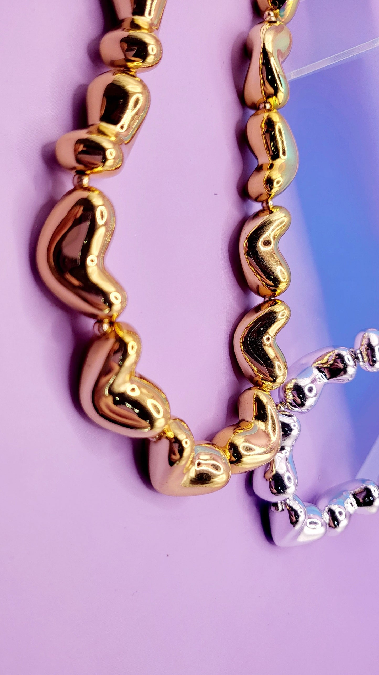 Melted Heart Chain Necklace