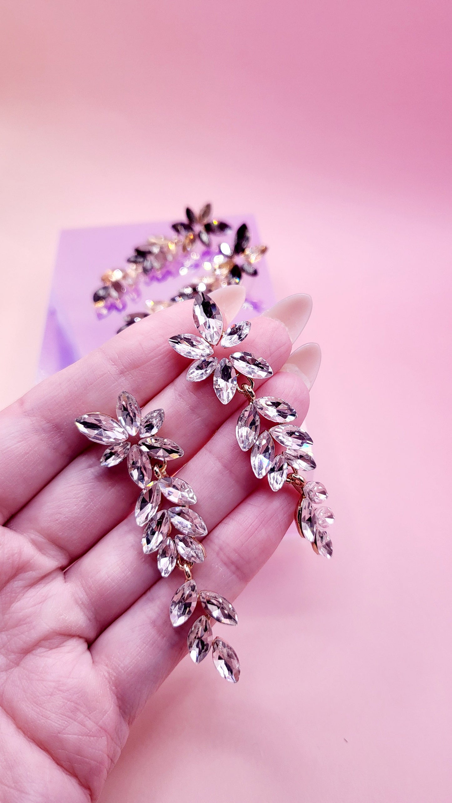 Queen Crystal Drop and Dangle Earrings