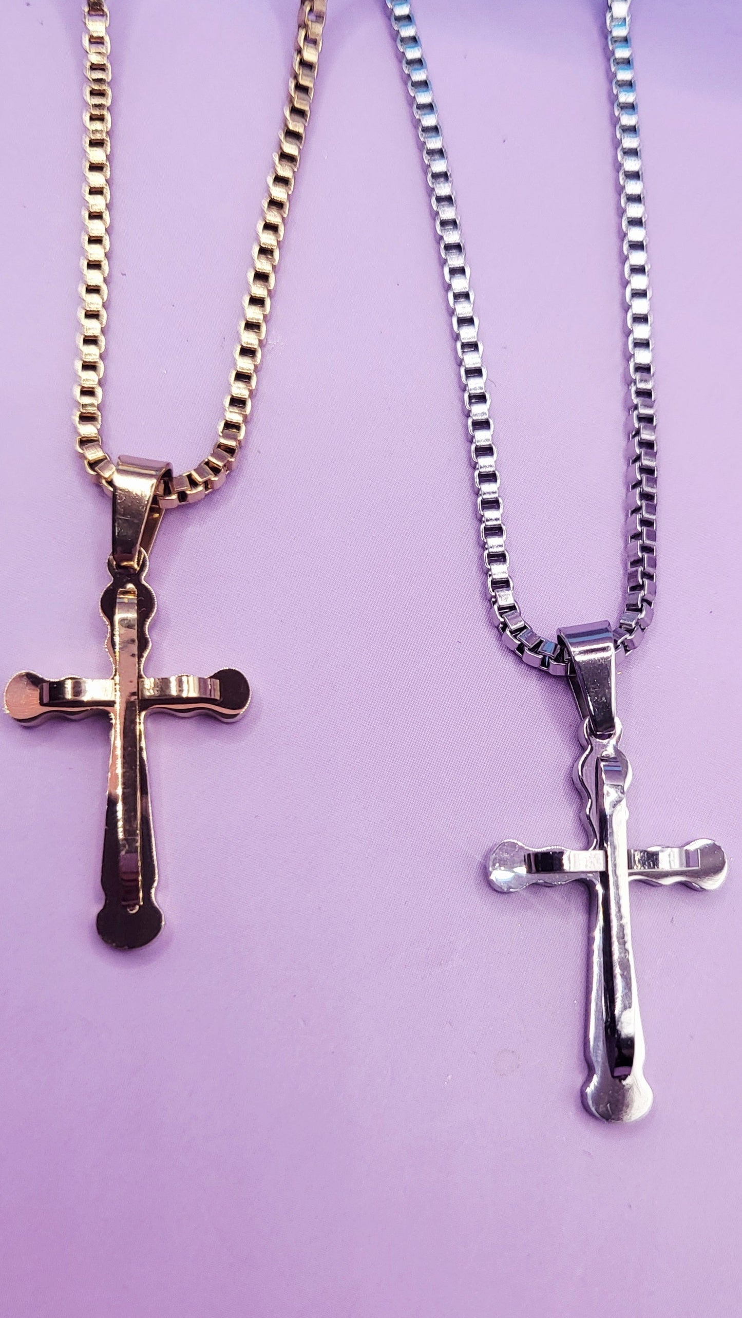 Melted Cross Necklace