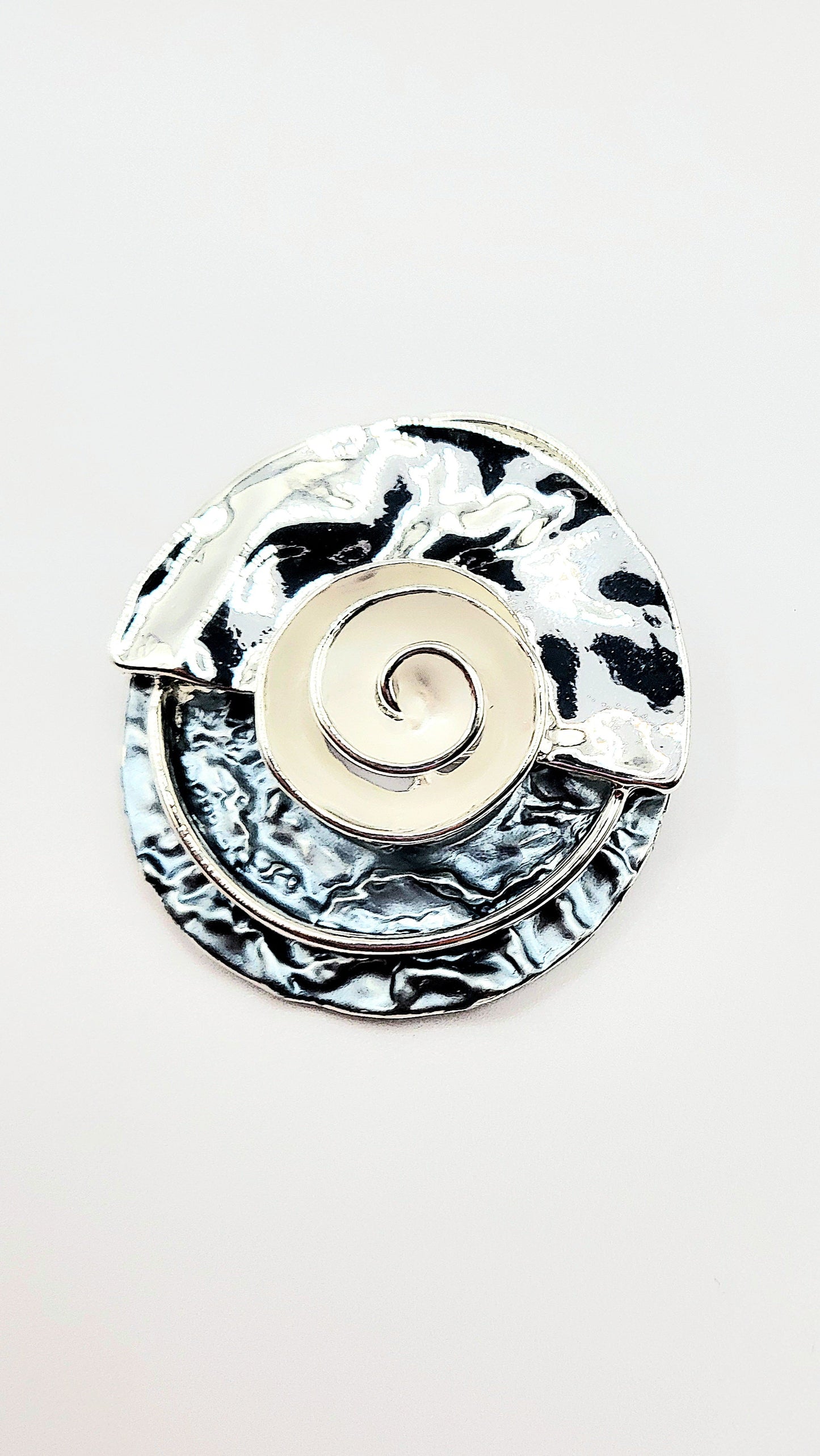 Abstract Magnetic Swirl Brooch