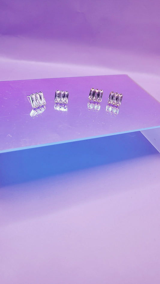 Starlight Square Crystal Stud Earring