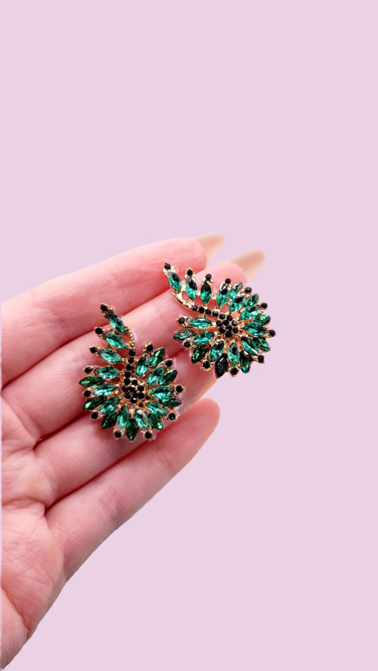 Baroque Crystal Stud Earrings