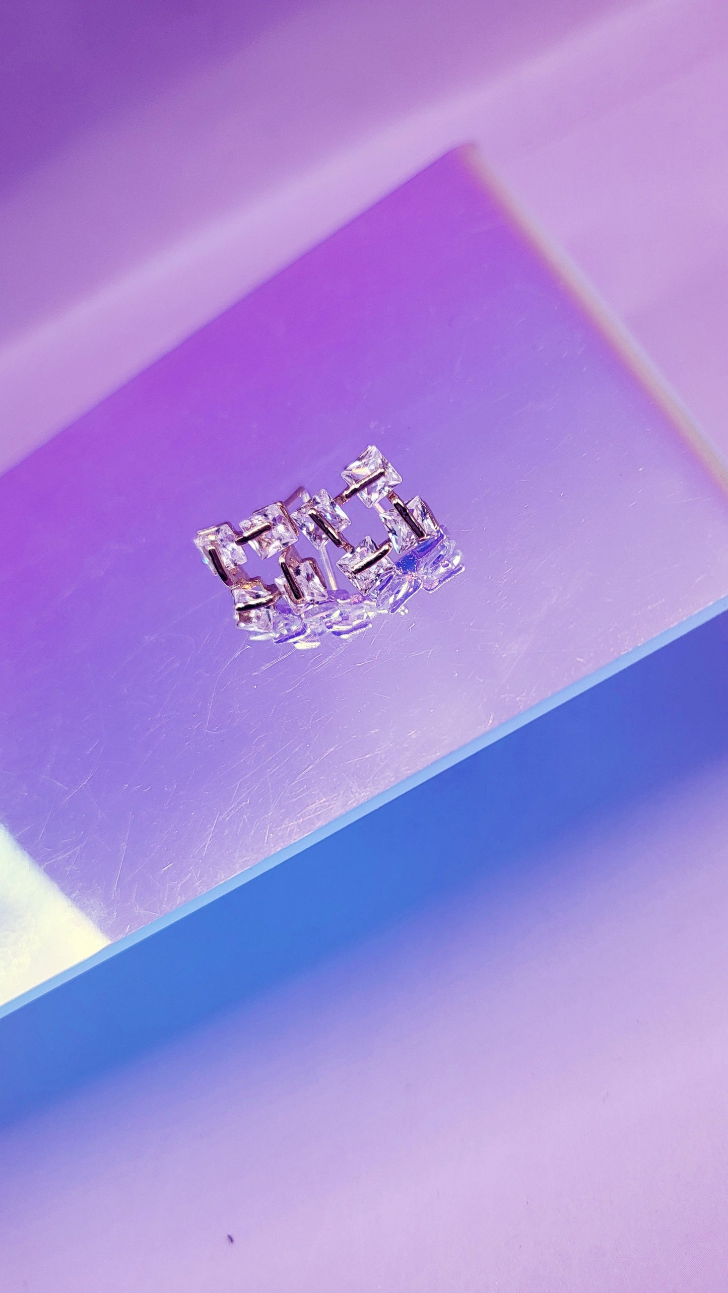 Circle Crystal Stud Earrings