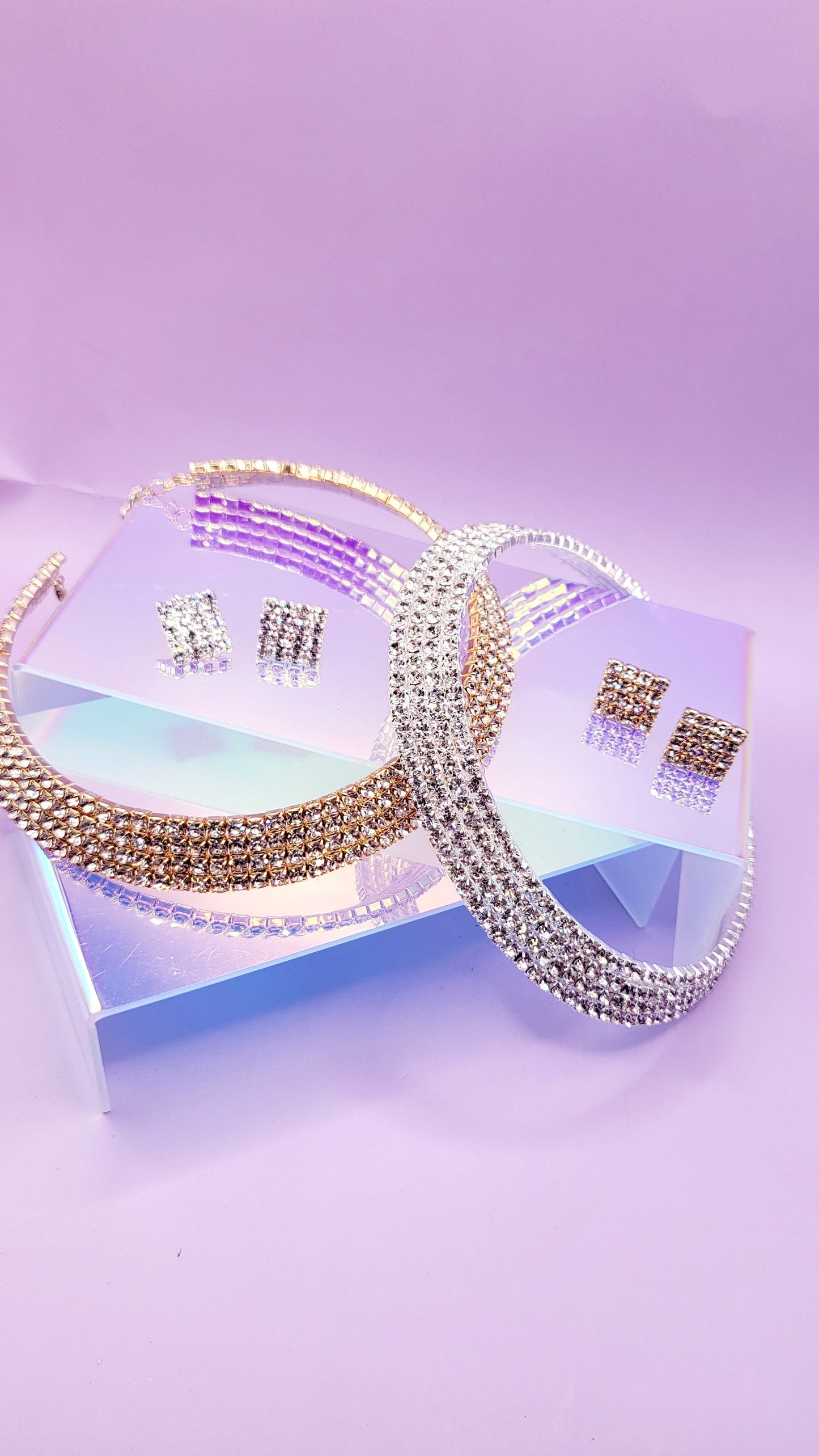 Starlit Glam Choker And Earrings