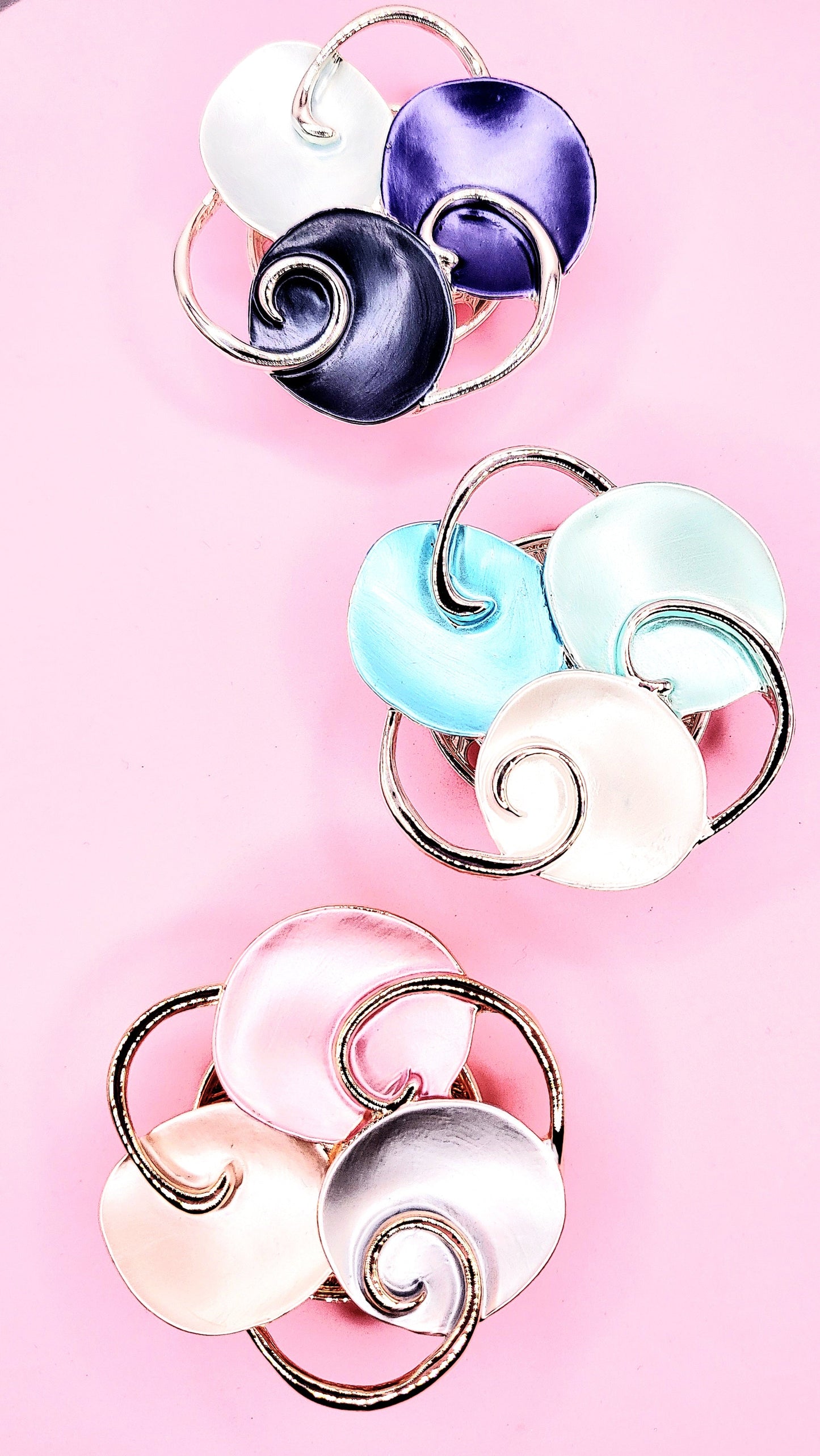 Abstract Magnetic Curls Brooch