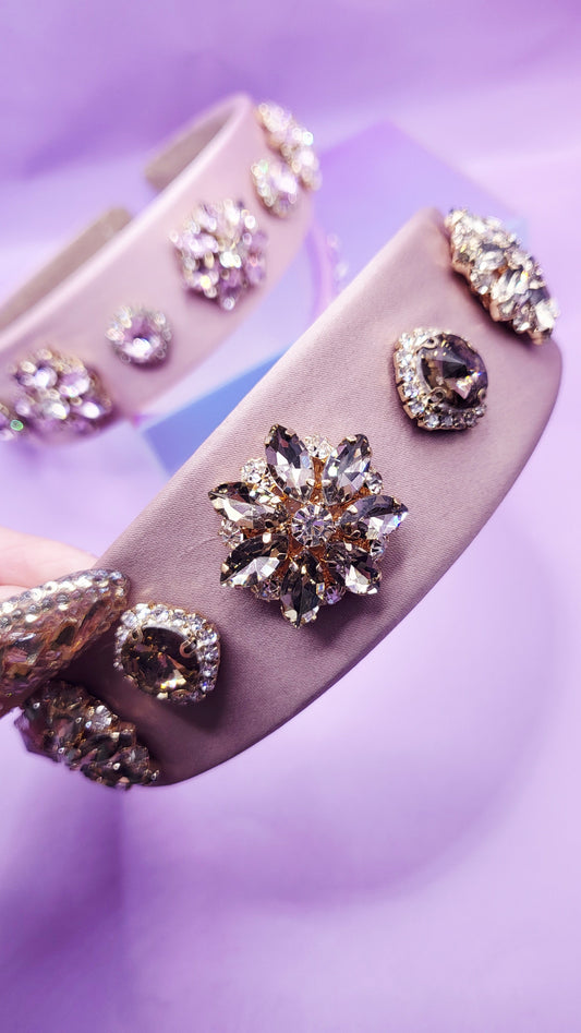 Blush Flower Crystal Hair band
