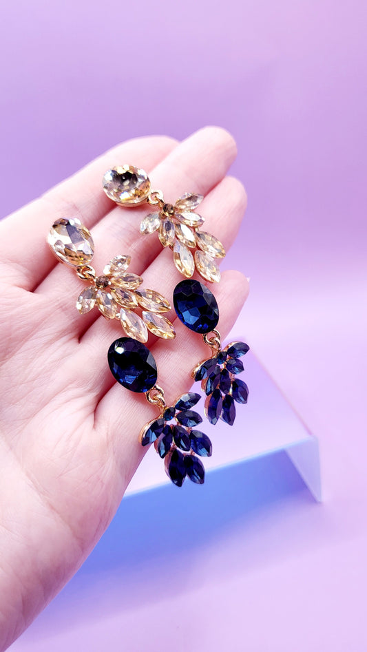Glossy Crystal Drop and Dangle Earrings