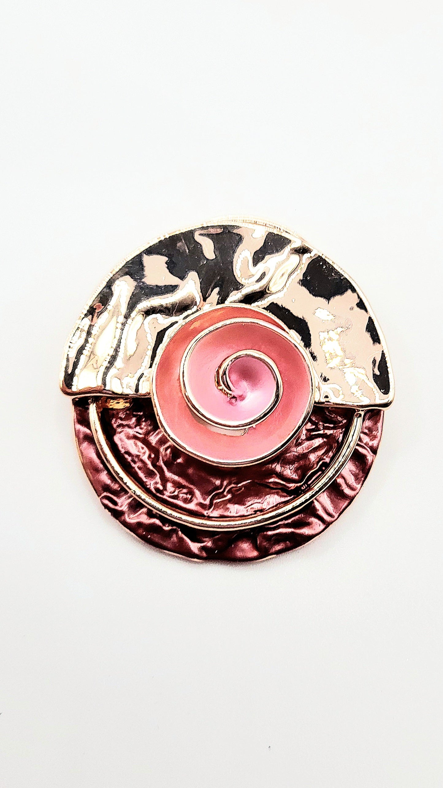 Abstract Magnetic Swirl Brooch