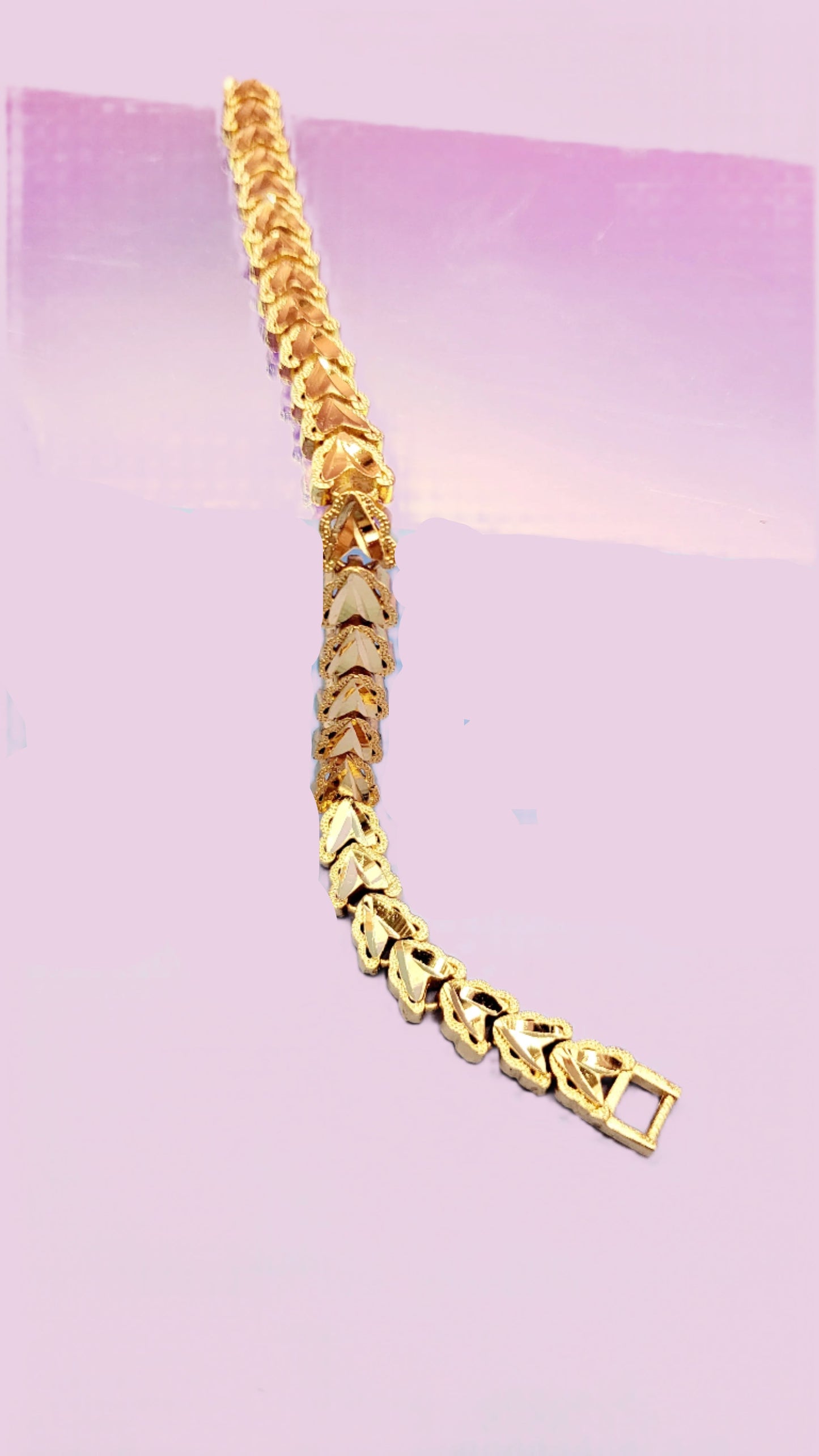 Butterfly Shiny Gold Link Bracelet