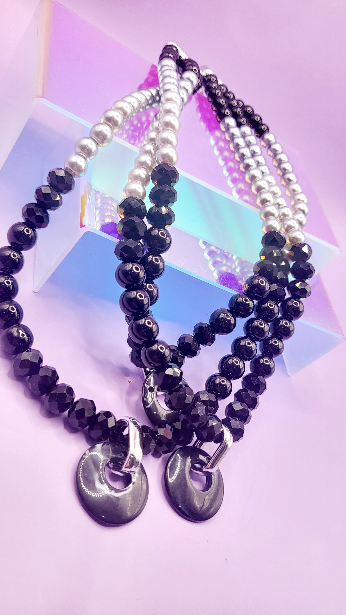 Luster Pearl Multi Layer Necklace & Earrings