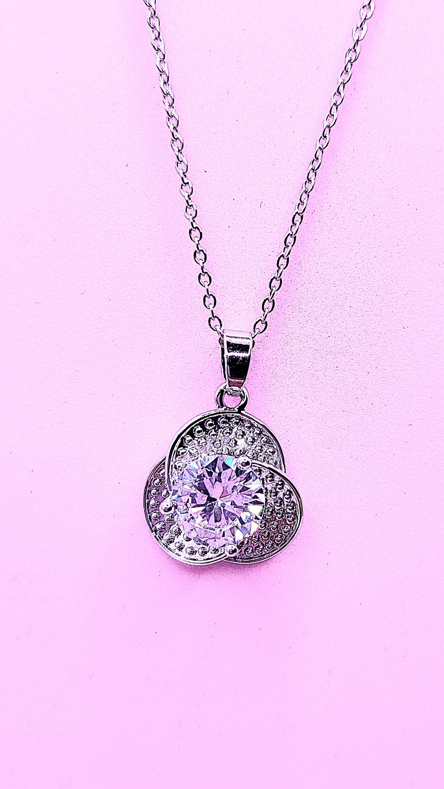 Flower Drop Crystal Necklace
