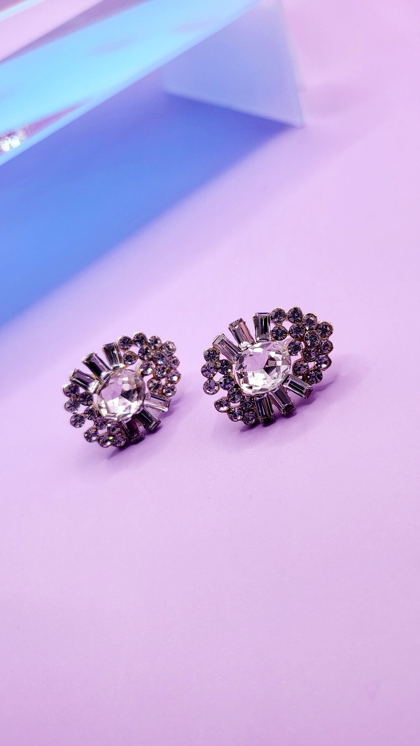 Glam Crystal Stud Earrings
