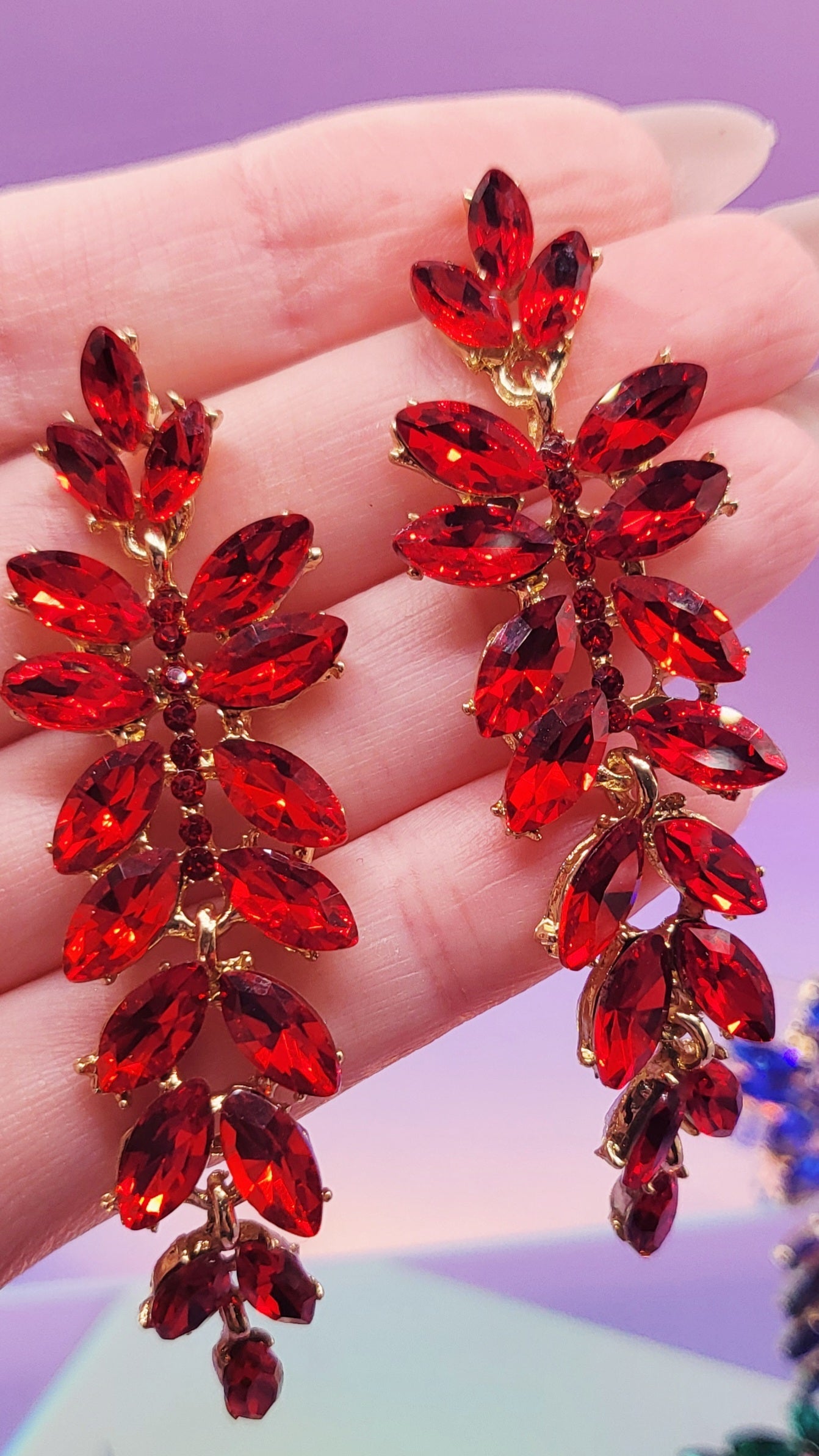 Dubai Crystal Drop and Dangle Earrings