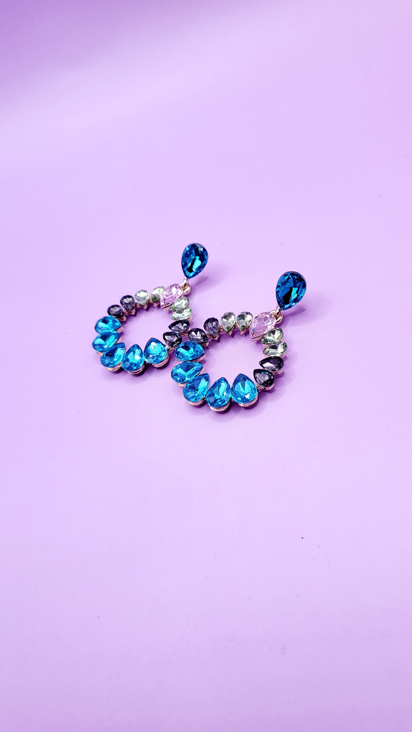 Disc Crystal Drop and Dangle Earrings