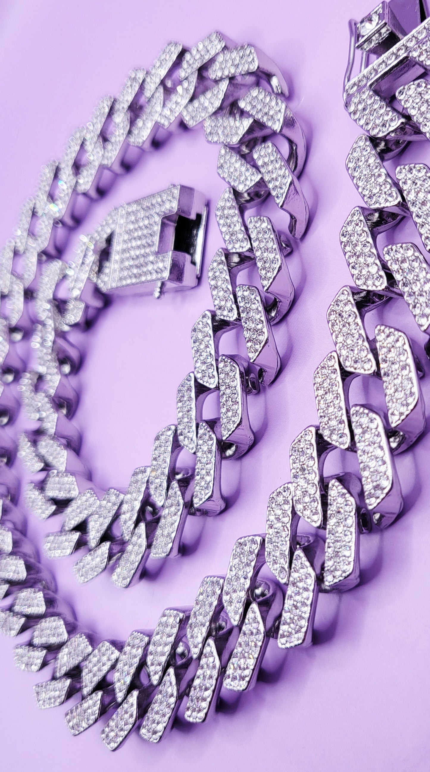 Iced Out Hip Hop Stainless Steel Link Necklace