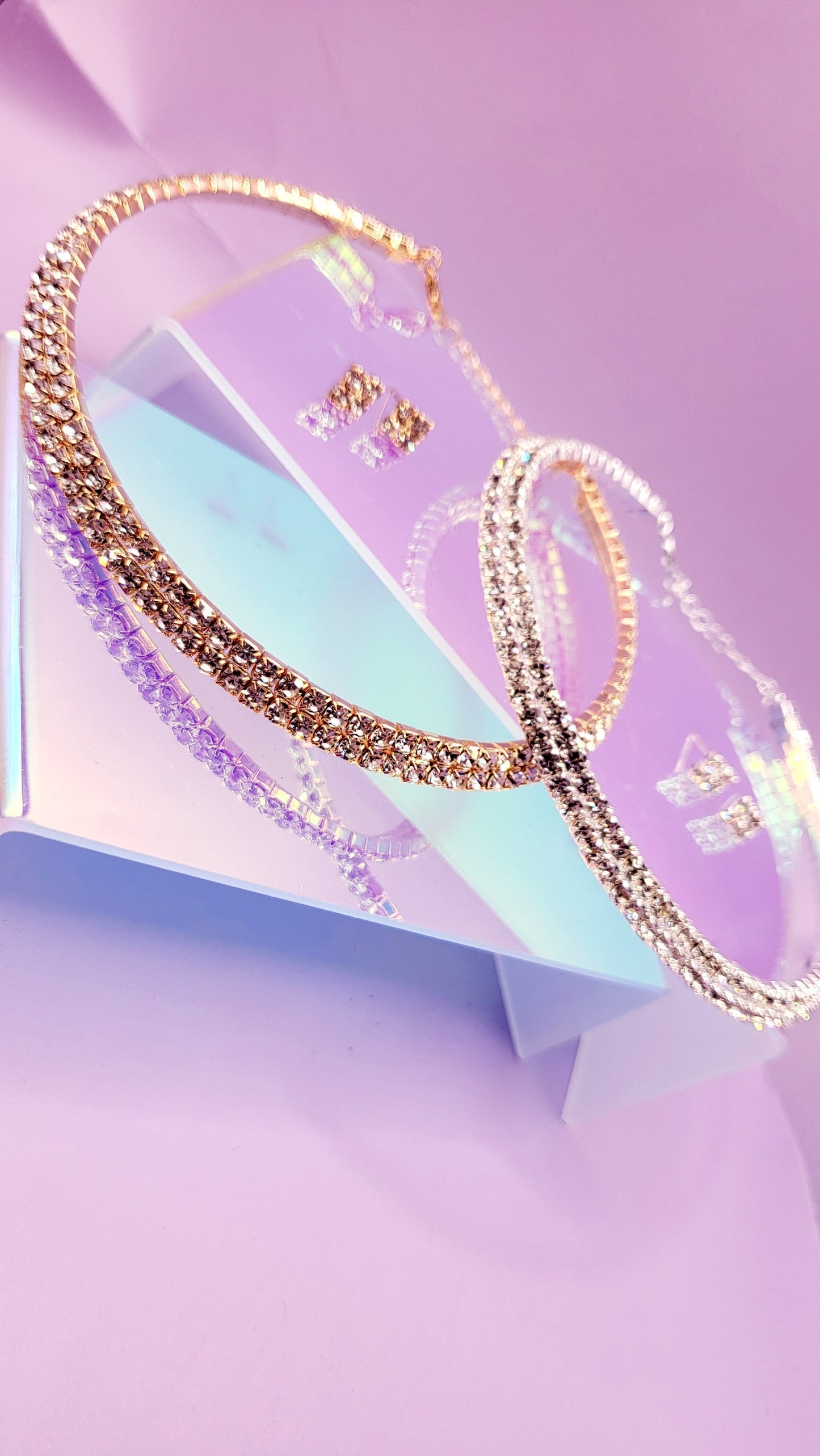 Starlit Glam Choker And Earrings