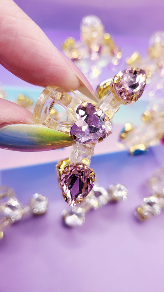 Crystal Luxe Pink Hair Clip