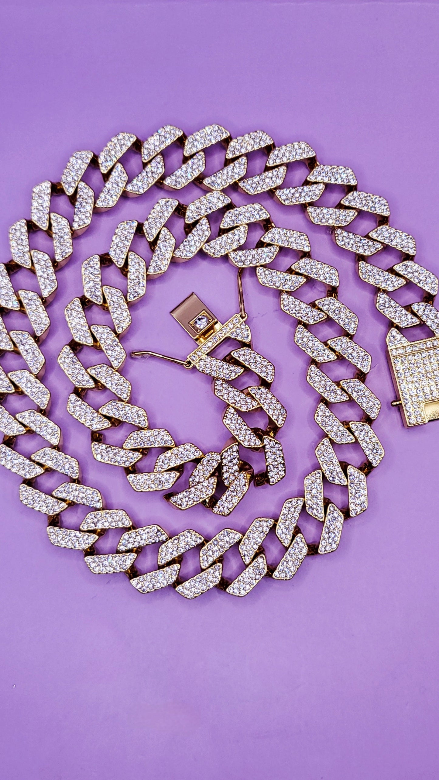 Iced Out Hip Hop Stainless Steel Link Necklace