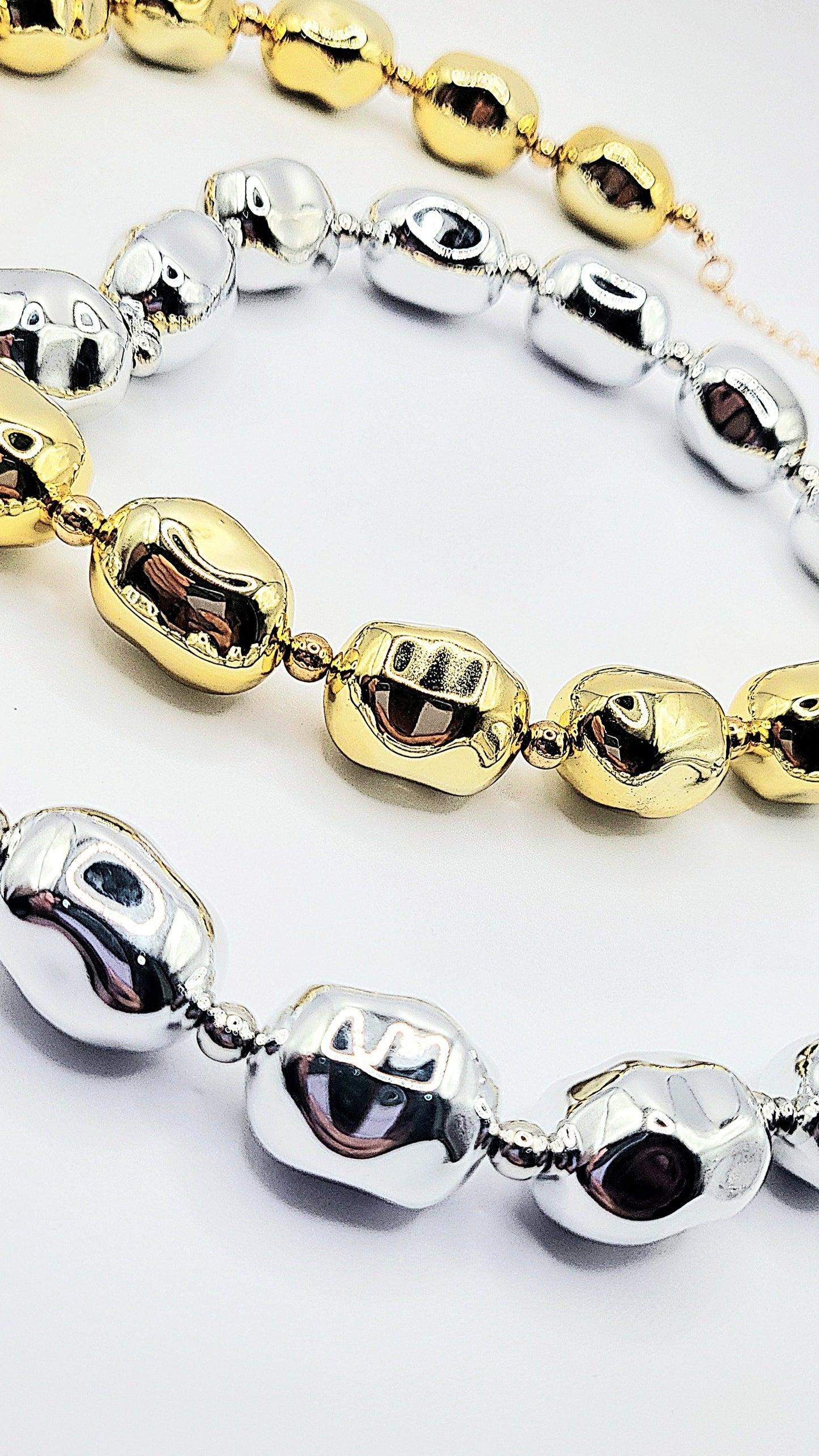 Melted Bubble Chain Link Necklace